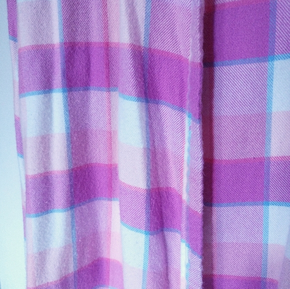 Size 15/16 Girls' Abercrombie Kids Pink Soft Flannel Plaid Button-Up Shi… - Picture 6 of 9